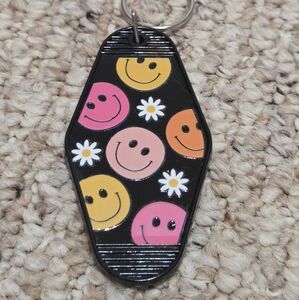 Hand Crafted Black Smiley Key Holder